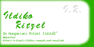 ildiko ritzel business card